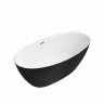 Ванна отдельностоящая Grossman Classic GR-2503MB (170х87х58) цвет черный/белый матовый,1 место