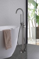 Смеситель ABBER Wasser Kreis AF8115NG напольный для ванны, никель