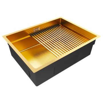 Мойка нерж. сталь NEXT-PRO 54 UNI, PM705445-LG, светлое золото, 540х450мм,Paulmark-Starke