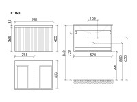 Тумба подвесная SANCOS Code 785х453х400, c одним ящиком оснащенным доводчиками, цвет белый , арт. CD80W