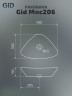 Раковина Gid Mnc206 54427 накладная под камень глянцевая 59x39x13