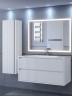 Тумба под раковину для ванной Uperwood Next Premium подвесная, 100 см, белая, 2 ящика