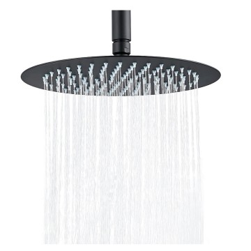 Верхний душ BERGES VENTAS R BLACK 25 см, черный матовый