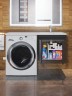 Тумба под стиральную машину подвесная Uperwood Magenta 45х50х55 см, черная, с дверцами