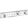 Смеситель Hansgrohe RainSelect для душа, встраиваемый, термостат на 3 переключателя, внешняя часть, цвет: хром/белый 15356400