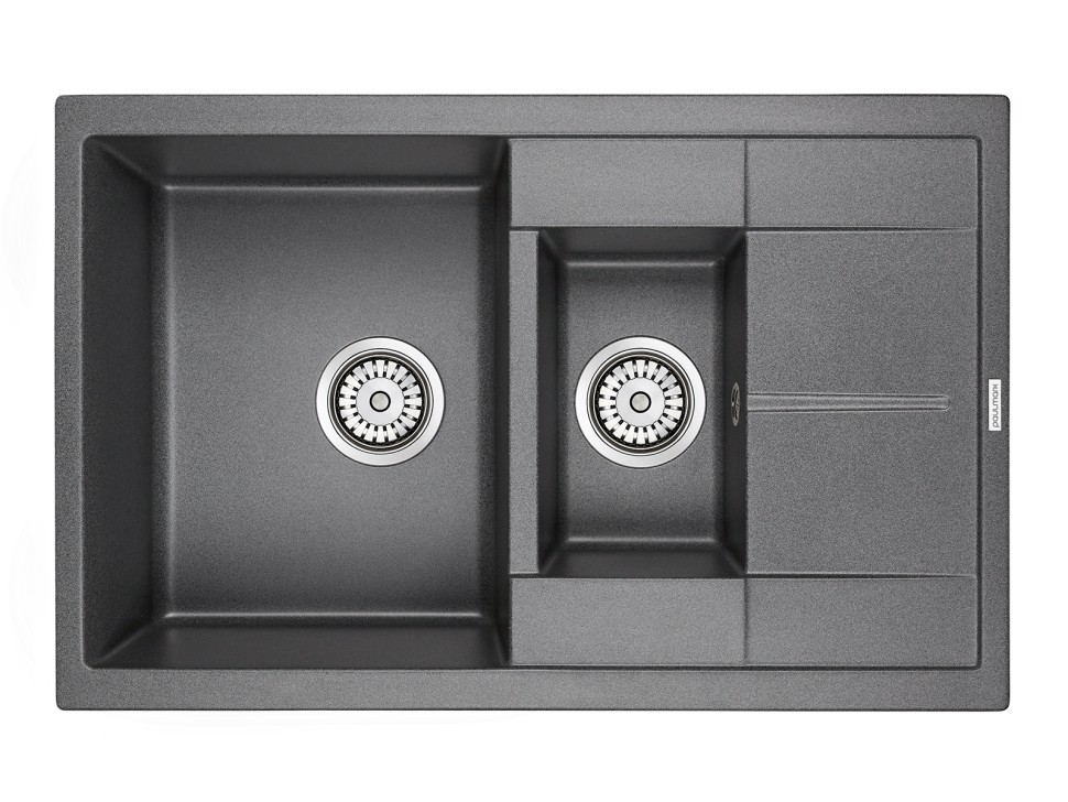 Мойка FLUGEN 60/1,5, IT-GRANIT, PM237850-DG, графит, 775х495 мм, Paulmark