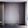 Душевая перегородка Veconi Premium Trento PTDW-50G, 1100x2000, брашированное золото, стекло прозрачное