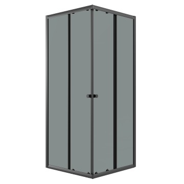 Душевое ограждение Niagara Eco NG-1009-14QT (90х90х190) квадрат,раздвижное,черный,стекло тонированное,1 место