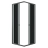 Душевое ограждение Niagara Eco NG-1009-14QT (90х90х190) квадрат,раздвижное,черный,стекло тонированное,1 место