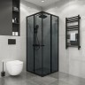 Душевое ограждение Niagara Eco NG-1009-14QT (90х90х190) квадрат,раздвижное,черный,стекло тонированное,1 место