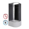 Душевая кабина Niagara Eco E90/80/40L/TN/BK (90х80х195) высокий поддон(40см),стекло тонированное,4 места