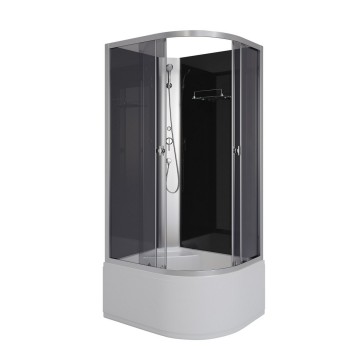 Душевая кабина Niagara Eco E90/80/40L/TN/BK (90х80х195) высокий поддон(40см),стекло тонированное,4 места