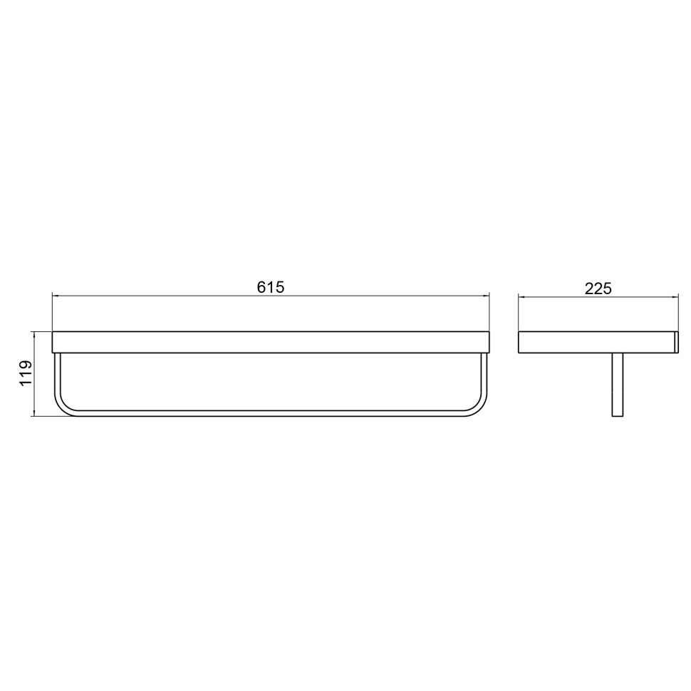 Полка для полотенец Timo Petruma 15258/00 хром