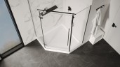 Душевой поддон ABBER AD3B090 90х90 трапеция, акриловый, белый