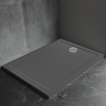 Душевой поддон Veconi Pietra AG, 1200x800x30, искусственный камень, антрацитово-серый