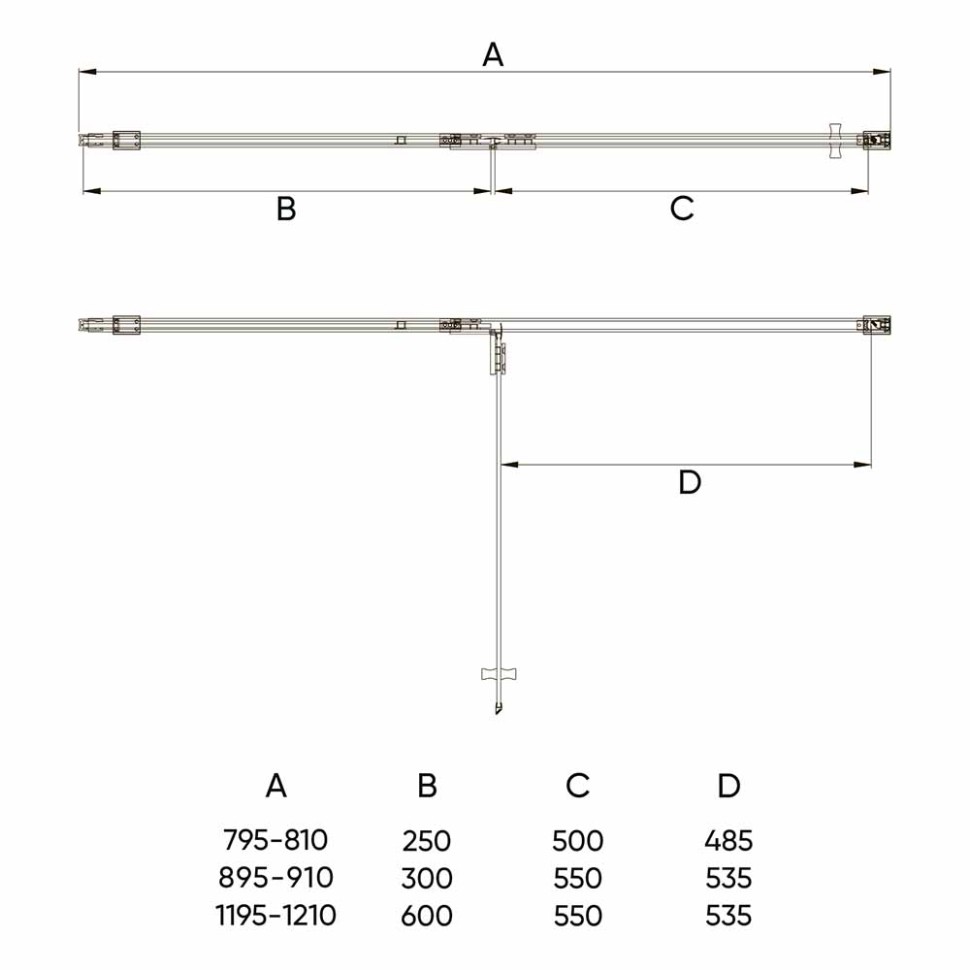 Душевая дверь Veconi Vianno VN-73RG/L, 800x1950, Золото брашинг, стекло дождь