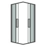 Душевое ограждение Grossman Cosmo 300.K33.02.9090.42.00 (90х90х195) квадрат,раздвижная,графит сатин,стекло прозрачное, 1 место