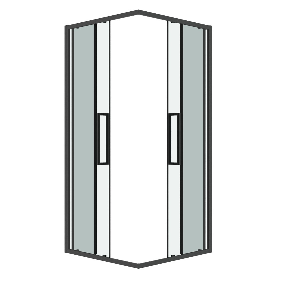 Душевое ограждение Grossman Cosmo 300.K33.02.9090.42.00 (90х90х195) квадрат,раздвижная,графит сатин,стекло прозрачное, 1 место