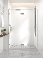 Душевая дверь раздвижная Premium Prato 300 CH-L, 1000х2000, хром, стекло прозрачное