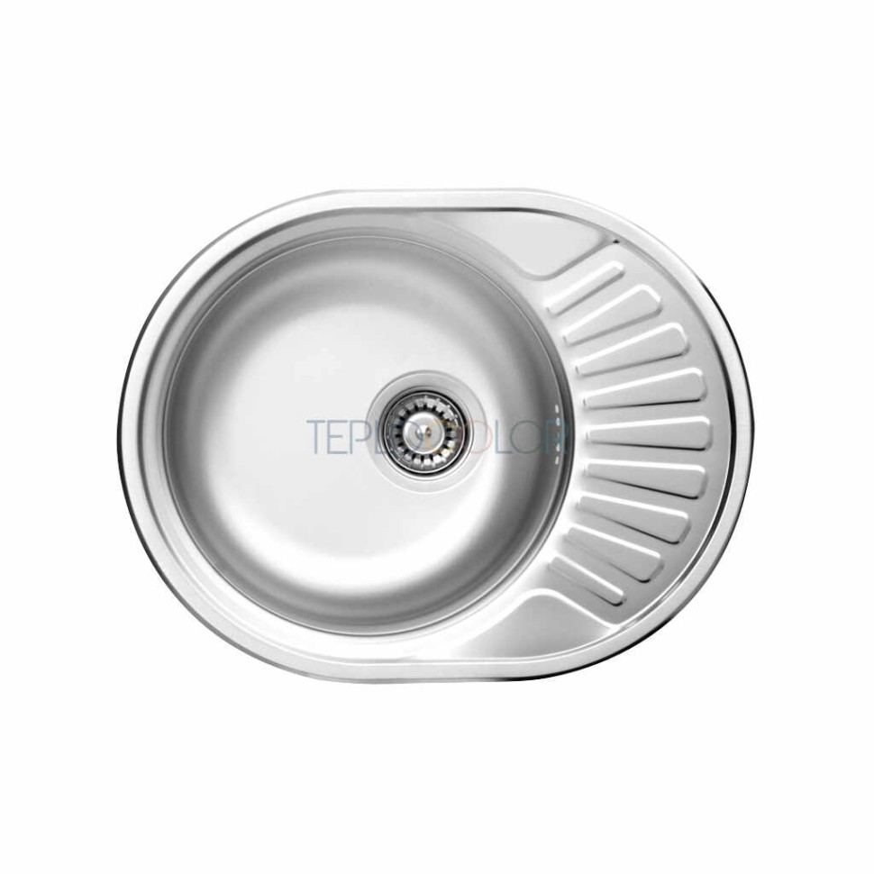Стальная мойка, 1-чаша с осушкой