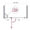 Душевая дверь BelBagno KRAFT-60/40-C-Cr-L