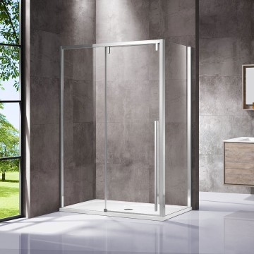 Душевой уголок Лугано (Lugano) VSR-1L8014CL-1, 1400*800, хром, стекло прозрачное