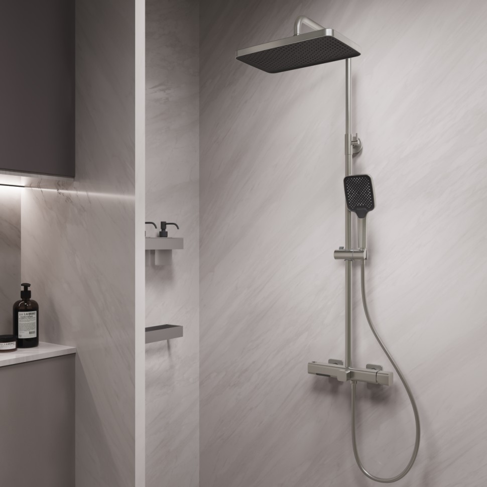 Душевая стойка Core VSFS-4CO1BN с изливом, брашированный никель