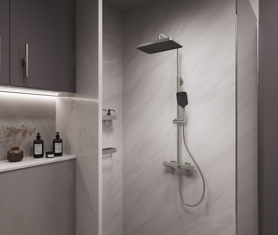 Душевая стойка Core VSFS-4CO1BN с изливом, брашированный никель