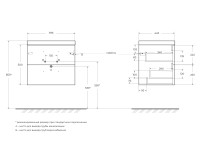 База под раковину подвесная BelBagno AURORA-600-2C-SO-RNN