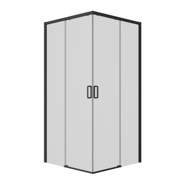 Душевое ограждение Ambassador Queen 11011203Black (90х90х200) квадрат,черный,стекло прозрачное,раздвижная,1 место