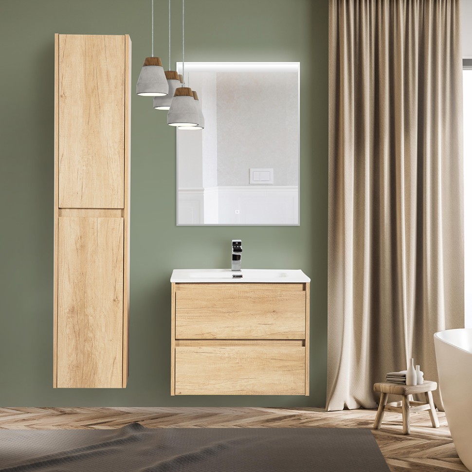 Шкаф подвесной BelBagno KRAFT-1600-2A-SC-RNN-L Rovere Nebrasca Natur