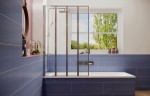 Шторка для ванны Ambassador Bath Screens 16041111R (100х140) хром,стекло прозрачное,складная,1 место