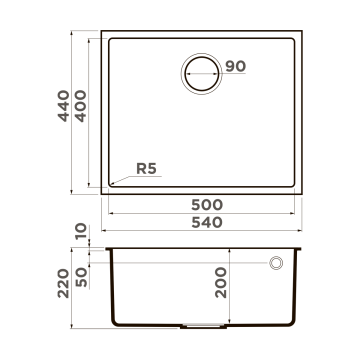 Кухонная мойка Omoikiri Bosen 54-U-WH Tetogranit/белый