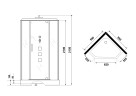Душевая кабина Niagara Luxe NG-7717W (100x100х215) низкий поддон(15см),дверь распашная,стенки серебро,4 места