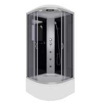 Душевая кабина Niagara Classic NG-2507-14G (80х80х215) высокий поддон(40см),стекло тонированное,4 места