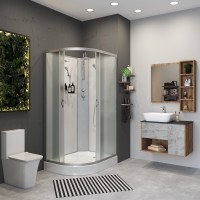 Душевая кабина Niagara Classic NG-3312-14RBKT (120х80х210) низкий поддон(13см),стекло матовое,3 места