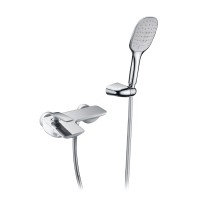 Смеситель для ванны с душем Timo Helmi 4014/00-16Y хром-белый