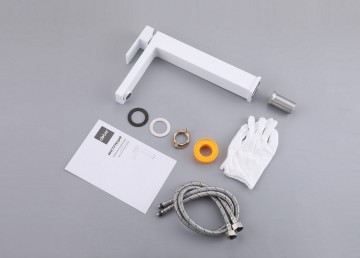Смеситель ABBER Daheim AF8211W для раковины, белый матовый