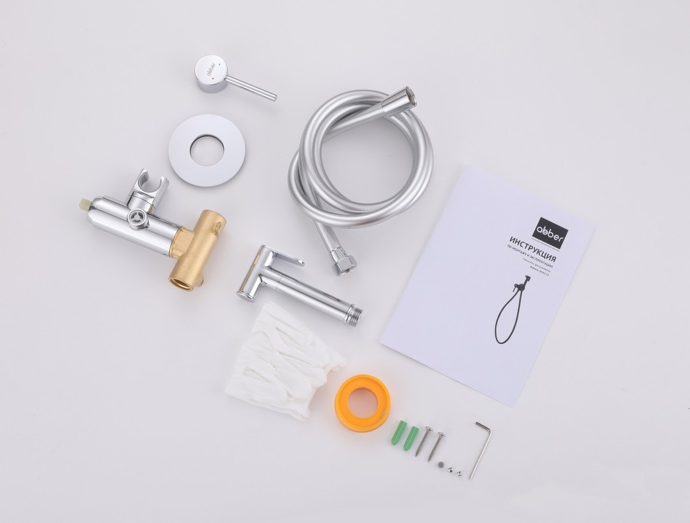 Смеситель ABBER Wasser Kreis AF8125 с гигиеническим душем, хром