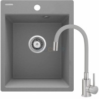 Гранитная мойка со смесителем, 1-чаша