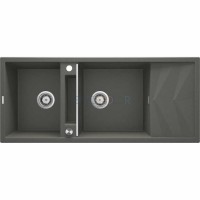 Гранитная мойка - магнитная, 2-чаши с осушкой