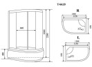 Timo Standart T-6620 Black Fabric R душевая кабина (120*85*220), шт
