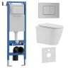 Комплект 3в1 IBERICA BLANCA инсталляция SILENCIO MINI, унитаз BURGOS ALTO белый, кнопка смыва INOX-C хром матовый (IB.001M.BRA.231.1132)
