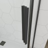 Душевой угол Veconi Ottimo P10 B, 900x900x1900, черный матовый, стекло матовое