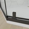 Душевой угол Veconi Ottimo P10 B, 900x900x1900, черный матовый, стекло матовое
