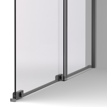 Душевая перегородка Волк-Ин (Walk-In) VSW-1WSL120CLGM, 1200*2000, вороненая сталь, стекло прозрачное