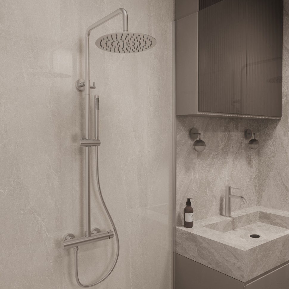 Душевая стойка City VSFS-4CT1BN, брашированный никель