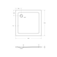 Поддон SMC CEZARES TRAY-M-A-90-35-W