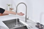 Смеситель для кухни Senso, брашированная сталь, Se215180-BS, Paulmark