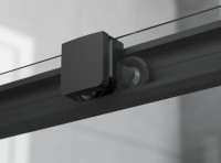 Душевое ограждение Ambassador Queen 11011204Black (100х100х200) квадрат,черный,стекло прозрачное,раздвижная,1 место